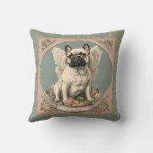 ヴィンテージフランスのブルドッグパーソナライズされた装飾用クッション クッション (裏面)