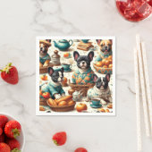 ヴィンテージフランスのブルドッグ スタンダードカクテルナプキン (インサイチュ)