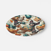 ヴィンテージフランスのブルドッグ ペーパープレート (アングル)