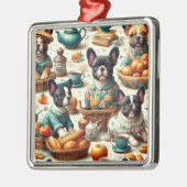 ヴィンテージフランスのブルドッグ メタルオーナメント (左)