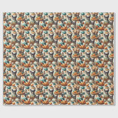 ヴィンテージフランスのブルドッグ ラッピングペーパー (フラット)