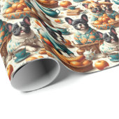 ヴィンテージフランスのブルドッグ ラッピングペーパー (ロールコーナー)