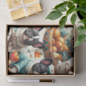 ヴィンテージフランスのブルドッグ 薄葉紙