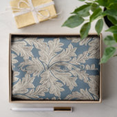 ヴィンテージフランスのブルーエレガントウッドダマスデクページ 薄葉紙 (ギフト)