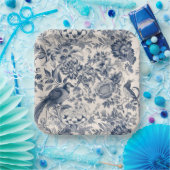 ヴィンテージフランスのブルートイルフルーリー ペーパープレート (パーティー)