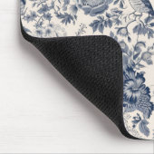 ヴィンテージフランスのブルートイルフルーリー マウスパッド (コーナー)