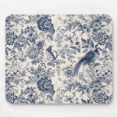 ヴィンテージフランスのブルートイルフルーリー マウスパッド (正面)