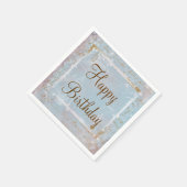 ヴィンテージフランスのブルートワカスタムイル紙ナプキンス スタンダードカクテルナプキン (角)