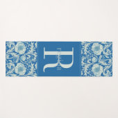 ヴィンテージフランスのブルーフローラウィリアムモリスモノグラム ヨガマット (正面(横))