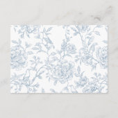 ヴィンテージフランスのブルーフローラツールQRコードウェブサイト エンクロージャーカード (裏面)