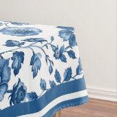 ヴィンテージフランスのブルーフローラトイル テーブルクロス (インサイチュ)