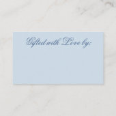 ヴィンテージフランスのブルーフローラトワールNoラップシャワー エンクロージャーカード (裏面)