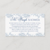 ヴィンテージフランスのブルーフローラトワールNoラップシャワー エンクロージャーカード (正面)