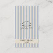 ヴィンテージフランスのブルーベーカリーロエレガントゴ 名刺 (正面)