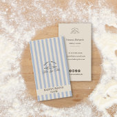 ヴィンテージフランスのブルーベーカリーロエレガントゴ 名刺