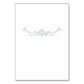 ヴィンテージフランスのブルー結婚のフレーム テーブルナンバー (裏面)