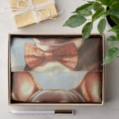 ヴィンテージフランスのブル絵画ドッグポートレート 薄葉紙 (ギフト)