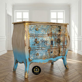 ヴィンテージフランスのブ素朴ルーブラウンフローラ切り離し 薄葉紙