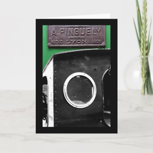 ヴィンテージフランスのプラーク1909蒸気エンジンカード カード (正面)