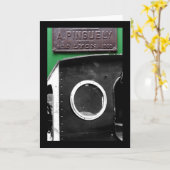 ヴィンテージフランスのプラーク1909蒸気エンジンカード カード (黄色い花)