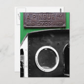 ヴィンテージフランスのプラーク1909蒸気機関はがき ポストカード (正面/裏面)