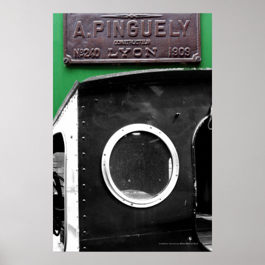 ヴィンテージフランスのプラーク1909蒸気機関ポスター ポスター (正面)