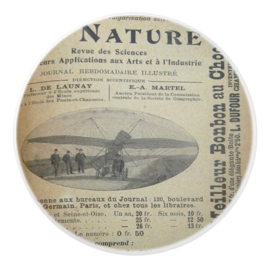 ヴィンテージフランスのプル セラミックノブ (正面)