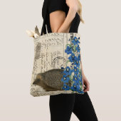 ヴィンテージフランスのヘッジホッグ書類肩甲袋 トートバッグ (クローズアップ)