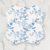 ヴィンテージフランスのベビーブルーシャワーメッセージカード フェイバータグ (裏面)