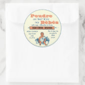 ヴィンテージフランスのベビー用化粧品ラベル ラウンドシール (バッグ)