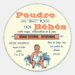ヴィンテージフランスのベビー用化粧品ラベル ラウンドシール