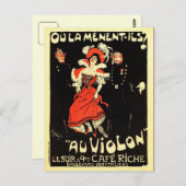 ヴィンテージフランスのベルエポケナイトクラブ ポストカード (正面/裏面)