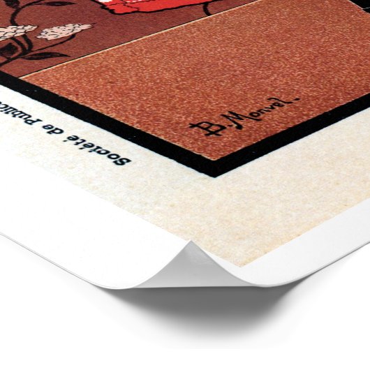 ヴィンテージフランスのベルエポック歯磨き粉 ポスター (角)