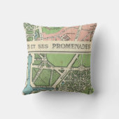 ヴィンテージフランスのベルサイユイラストレーションの地図 クッション (裏面)