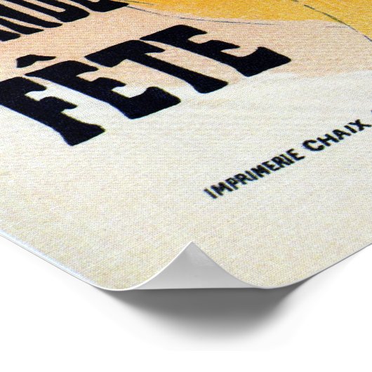 ヴィンテージフランスのベル・エポケ仮面舞踏会 ポスター (角)