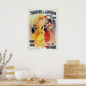 ヴィンテージフランスのベル・エポケ仮面舞踏会 ポスター (キッチン)