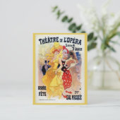 ヴィンテージフランスのベル・エポケ仮面舞踏会 ポストカード (スタンド正面)