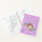 ヴィンテージフランスのベーカリーチョコレートケーキ広告レシピ ノートブック (内部)