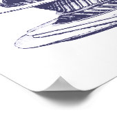 ヴィンテージフランスのベーカリーペストリーショップサイン – ケーキ ポスター (角)