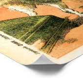 ヴィンテージフランスのホットチョコレート飲料 ポスター (角)