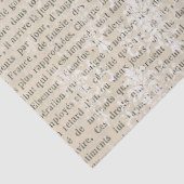 ヴィンテージフランスのホワイトダマスクの新聞切り離し 薄葉紙 (詳細)