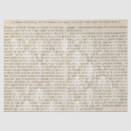ヴィンテージフランスのホワイトダマスクの新聞切り離し 薄葉紙