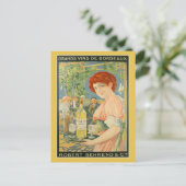 ヴィンテージフランスのホワイトボルドー広告ワイン ポストカード (スタンド正面)