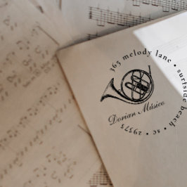 ヴィンテージフランスのホーンコーラス差出人住所 ラバースタンプ