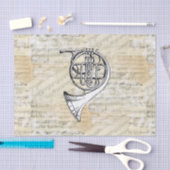 ヴィンテージフランスのホーンシート音楽ティッシュペーパー 薄葉紙 (クラフト)