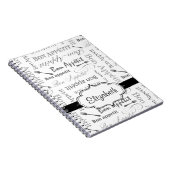 ヴィンテージフランスのボンアペティット白黒 ノートブック (右側)