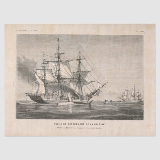 ヴィンテージフランスのボ航海のートエフエマナデクページ 薄葉紙 (正面)