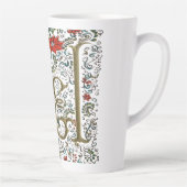 ヴィンテージフランスのポインセチアjoyeux noel カフェラテマグ (右)