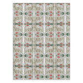 ヴィンテージフランスのポインセチアjoyeux noel テーブルクロス (正面)