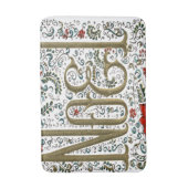 ヴィンテージフランスのポインセチアjoyeux noel バスマット (正面縦)